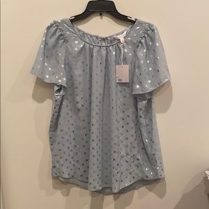 Lauren Conrad light blue blouse